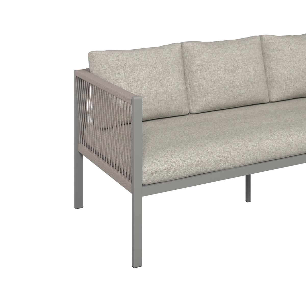 LOUNGEGARNITUR AUCKLAND - Beige/Creme, MODERN, Glas/Textil (242/195cm) - Beldano