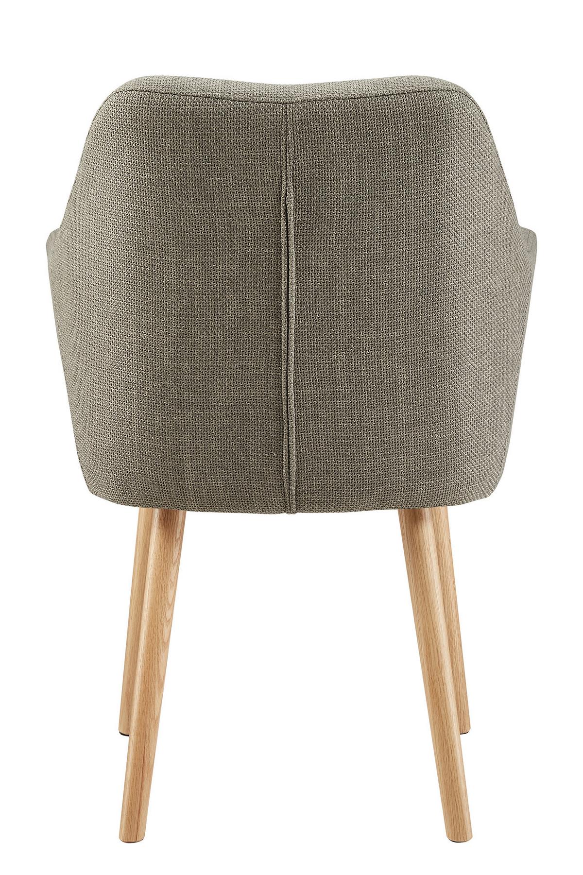 Armlehnstuhl Braun B: 62cm - Braun/Naturfarben, MODERN, Holz/Textil (62/84/60cm) - Livetastic