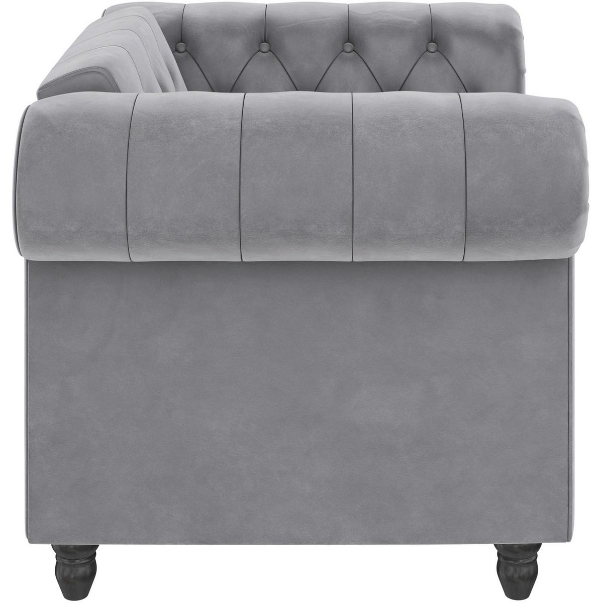 Sessel Firenze Hellgrau, Relaxfunktion - Hellgrau/Schwarz, Basics, Textil (111/83/87cm) - Livetastic