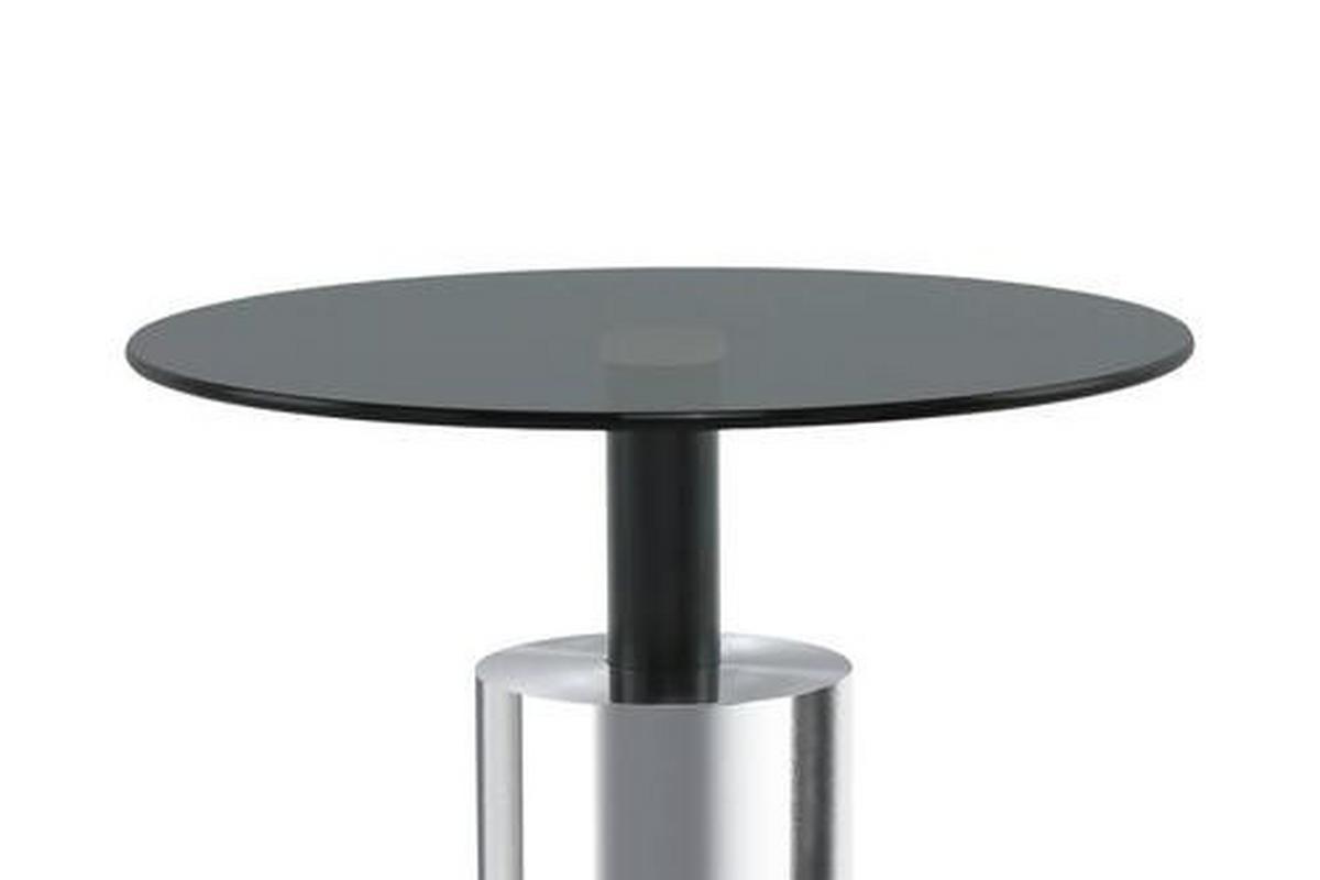 PRÍRUČNÝ STOLÍK GRY-SIV - sivá/strieborná, Basics, kov/sklo (46/50cm)