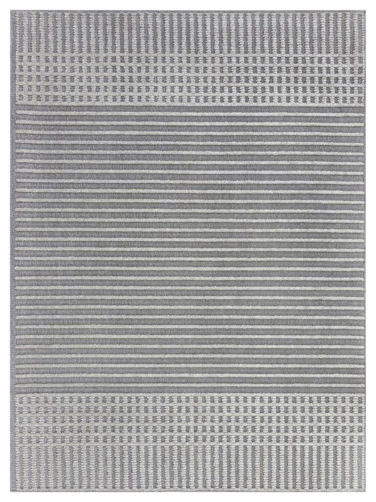 Webteppich Elton Stripe Wash Grey 80x160 - Grau, Basics, Textil (80/160cm)