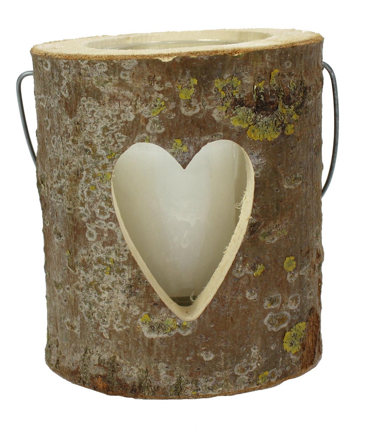 Kerze im Glas Hunter - Transparent/Naturfarben, Design, Glas/Naturmaterialien (16/18cm) - Luca Bessoni