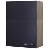 HORNÁ KUCHYNSKÁ SKRINKA MILANO - farba ušľachtilej ocele/farba duba, Modern, kov/kompozitné drevo (60/89/32cm)