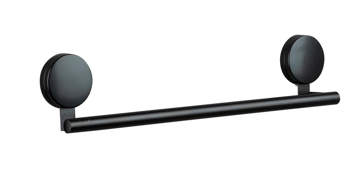 Držiak na uteráky STATIC LOC PAVIA - čierna, Modern, kov (41,5/9/5cm) - Wenko