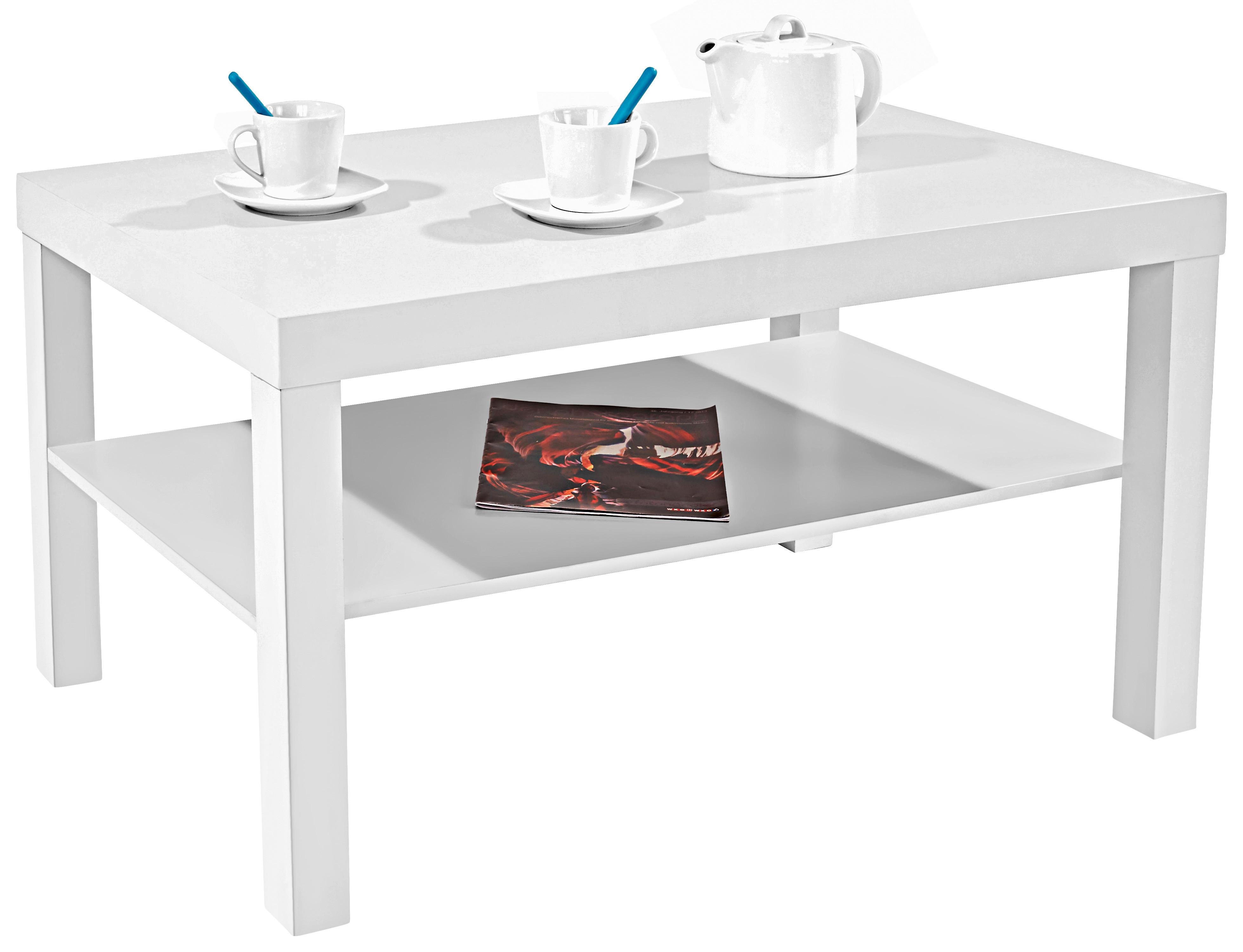 Dohányzóasztal Light - Fehér, modern, Faalapú anyag (90/45/55cm)