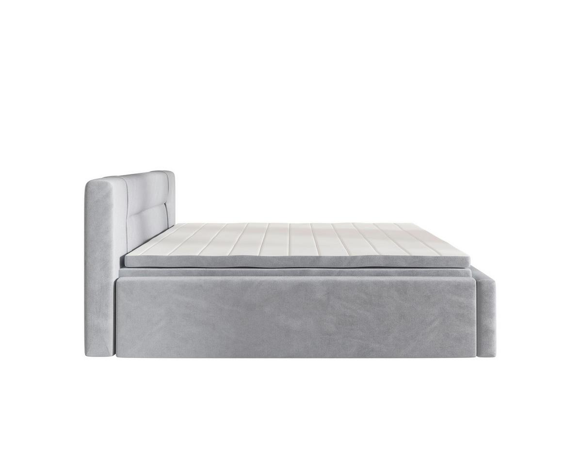Boxbett Zako 2 Grau LF: 180x200cm - Grau, MODERN, Textil (180/200cm) - MID.YOU