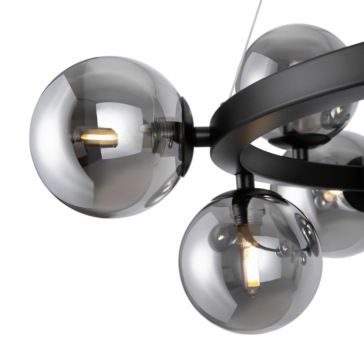 Pendelleuchte Dallas - Schwarz, Trend, Glas/Metall (25/137/67cm) - MAYTONI