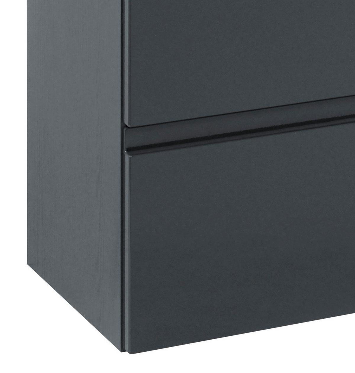 Waschbeckenunterschrank Cardiff B: 60cm Graphitfarben - Graphitfarben, Design, Holzwerkstoff (60/53/35cm) - Held