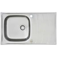 Spüle Respekta Edelstahl Bxt: 86x50 Cm - Edelstahlfarben, Trend, Metall (86/19/50cm) - Respekta