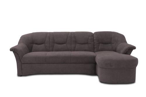 Ecksofa Sarafina - Greige/Schwarz, KONVENTIONELL, Textil (232/146cm) - MID.YOU