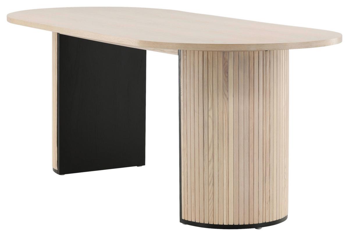 Esstisch Bianca - Eichefarben/Schwarz, Design, Holz/Holzwerkstoff (200/75/90cm) - Livetastic