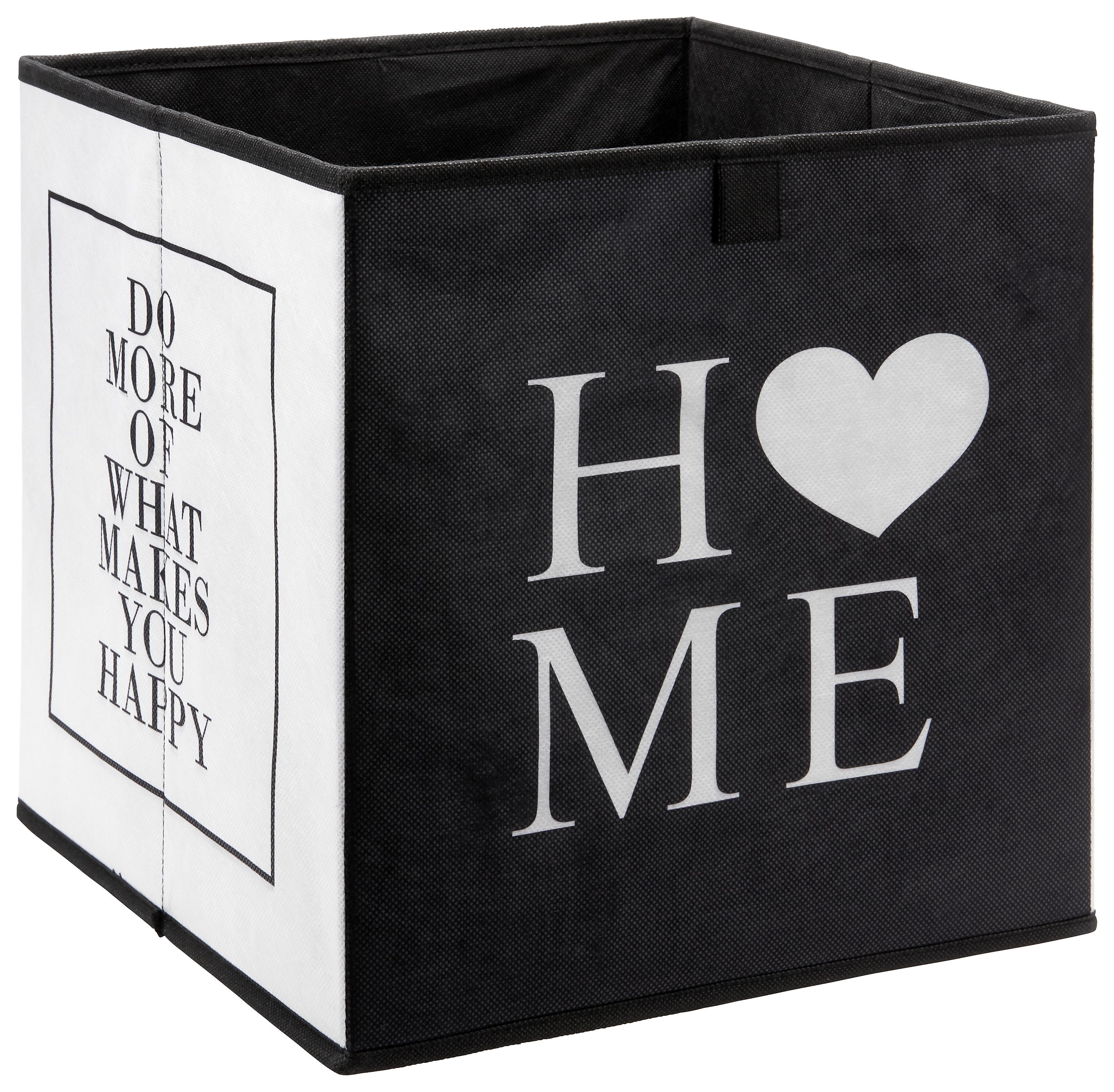 Úložný Box Poppi 9 1+1 Zdarma (1*kus=2 Produkty) - čierna/biela, Moderný, kartón/textil (32/32/32cm) - Modern Living