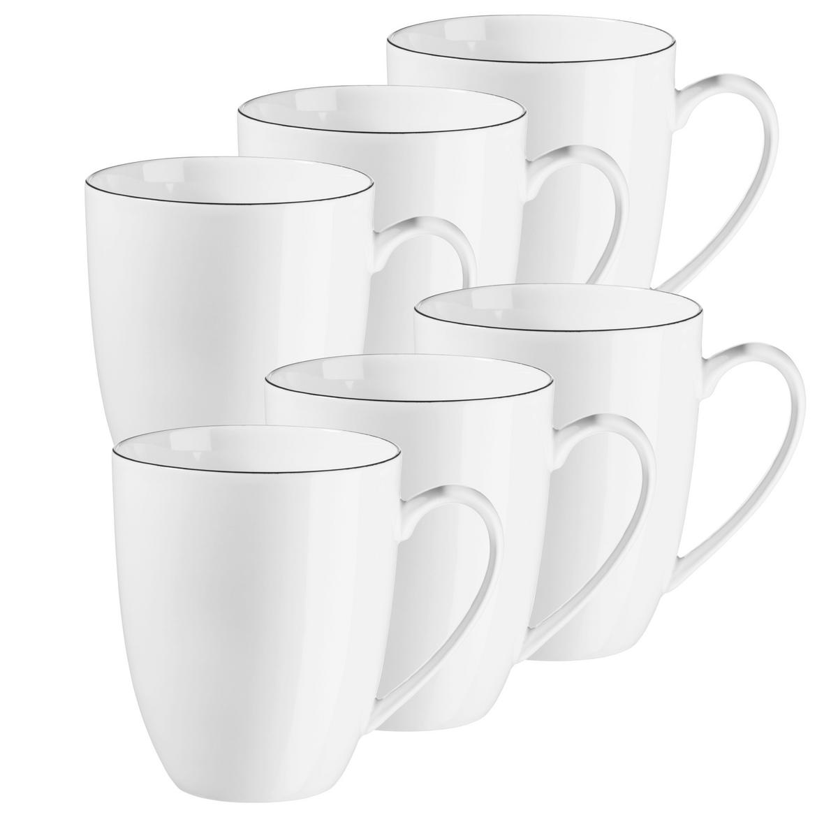 Kaffeebecherset Felise New Bone China, Weiß, 6-Teilig - Weiß, Basics, Keramik (8,5/7cm) - Mäser