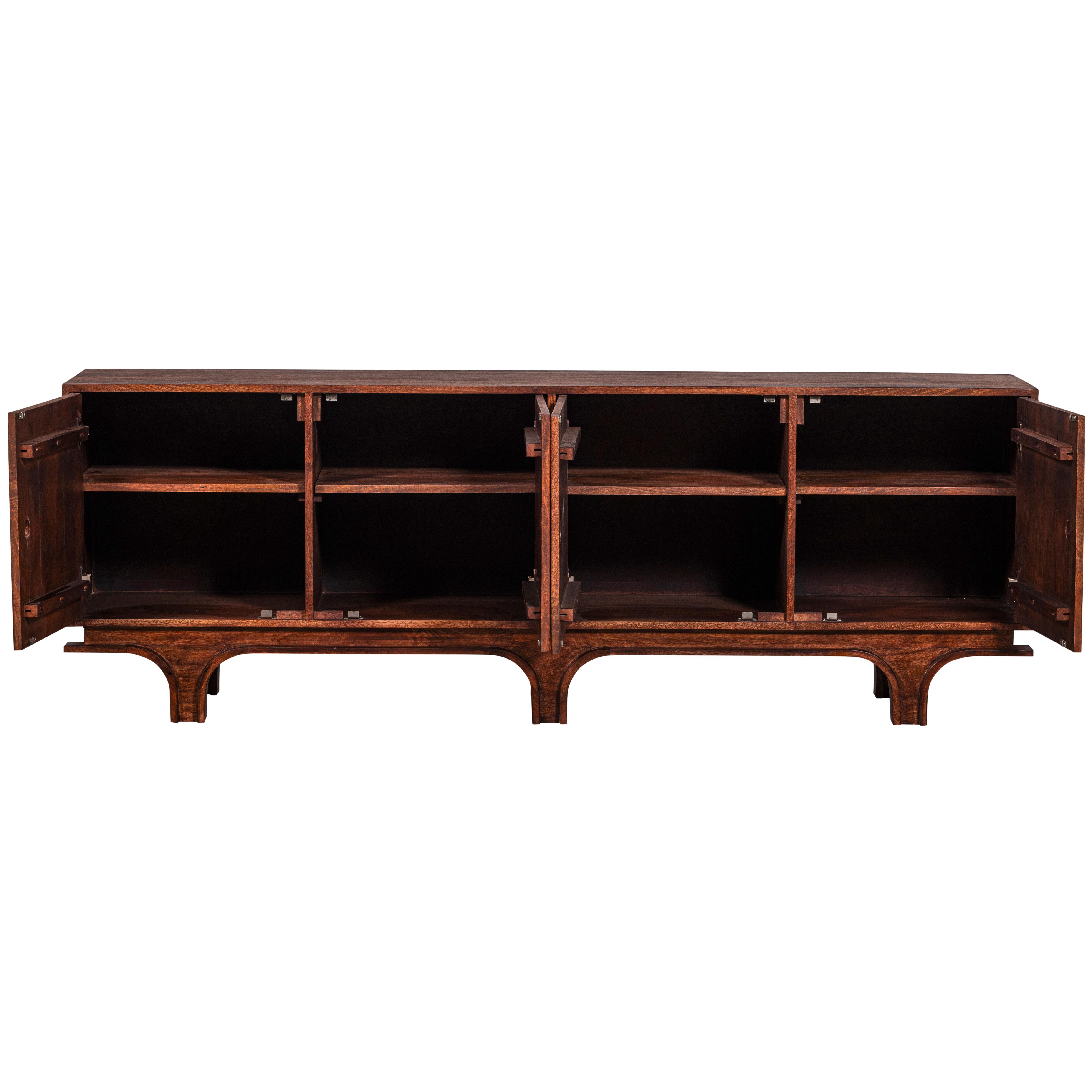 Sideboard Staes Walnussfarben B: 200 Cm - Walnussfarben, Design, Holz (200/70/45cm) - Livetastic