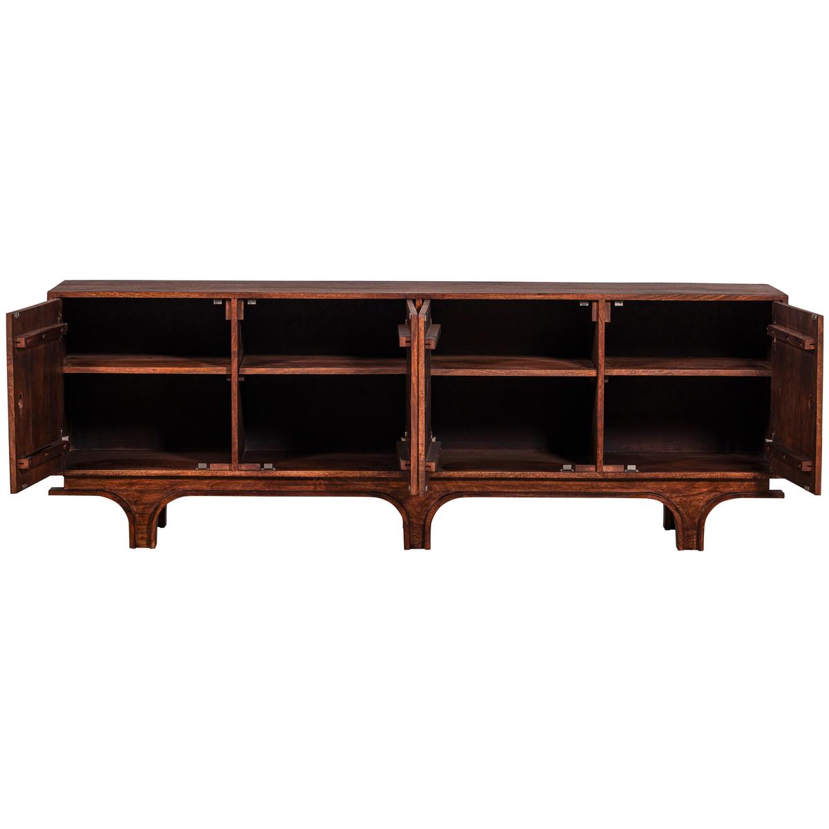 Sideboard Staes Walnussfarben B: 200 Cm - Walnussfarben, Design, Holz (200/70/45cm) - Livetastic