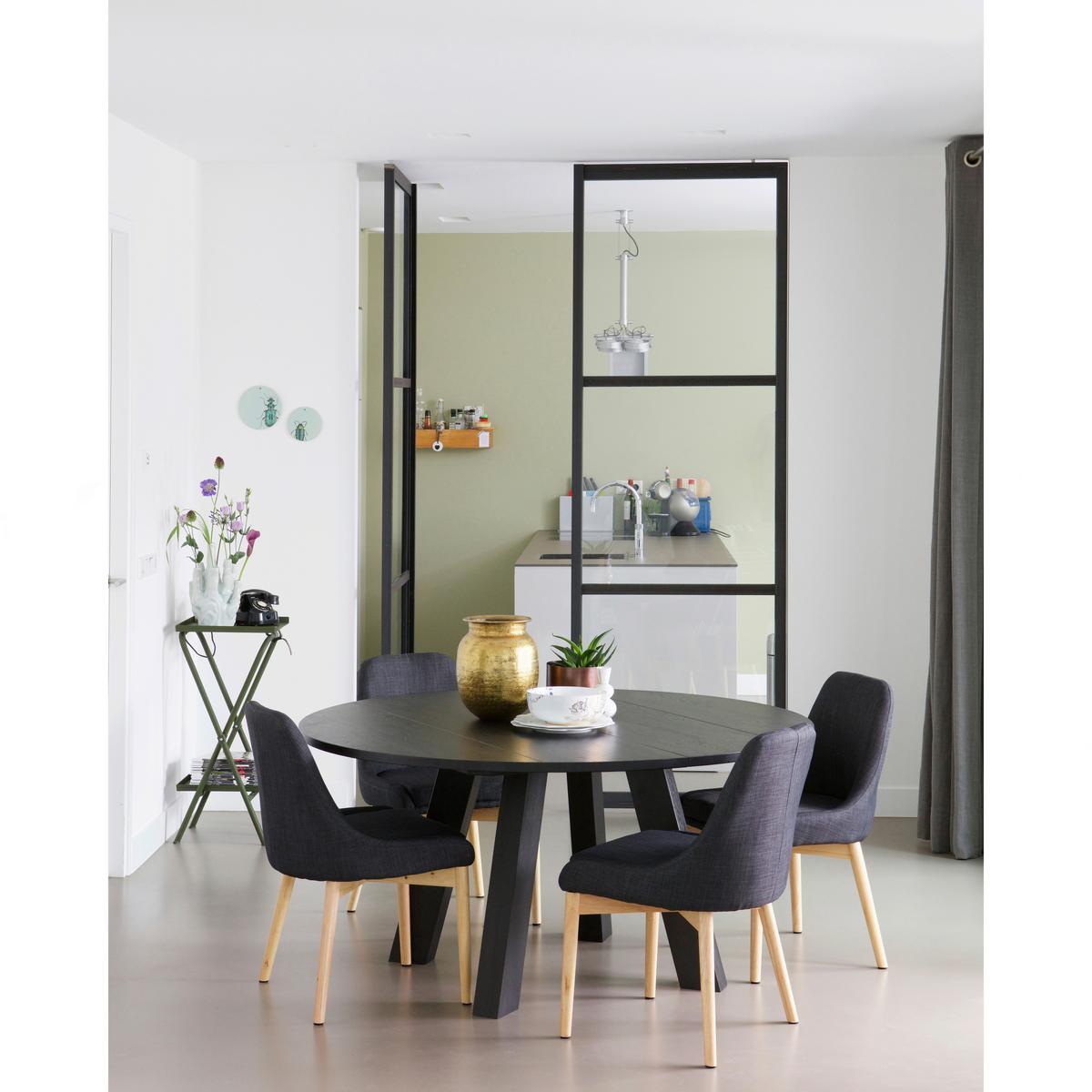 ESSTISCH Rhonda Schwarz L: 150cm - Schwarz, MODERN, Holz (150/150/75cm) - Livetastic