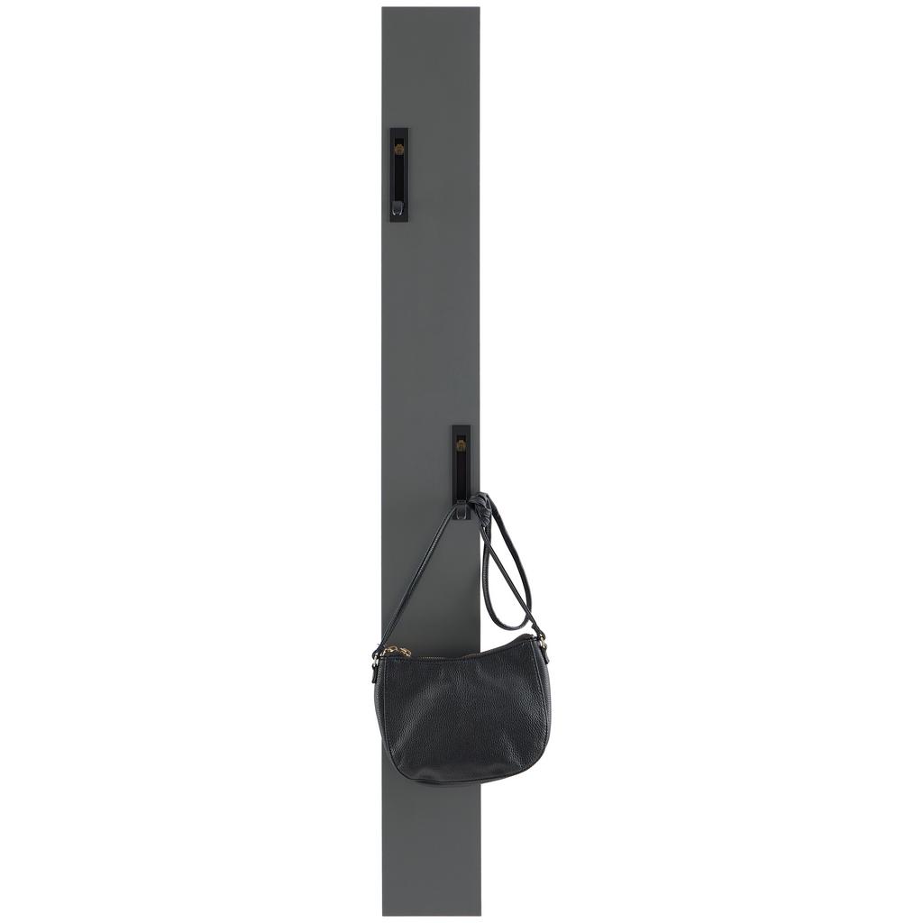 Garderobe Leony H: 110 cm Anthrazit, 2 Haken