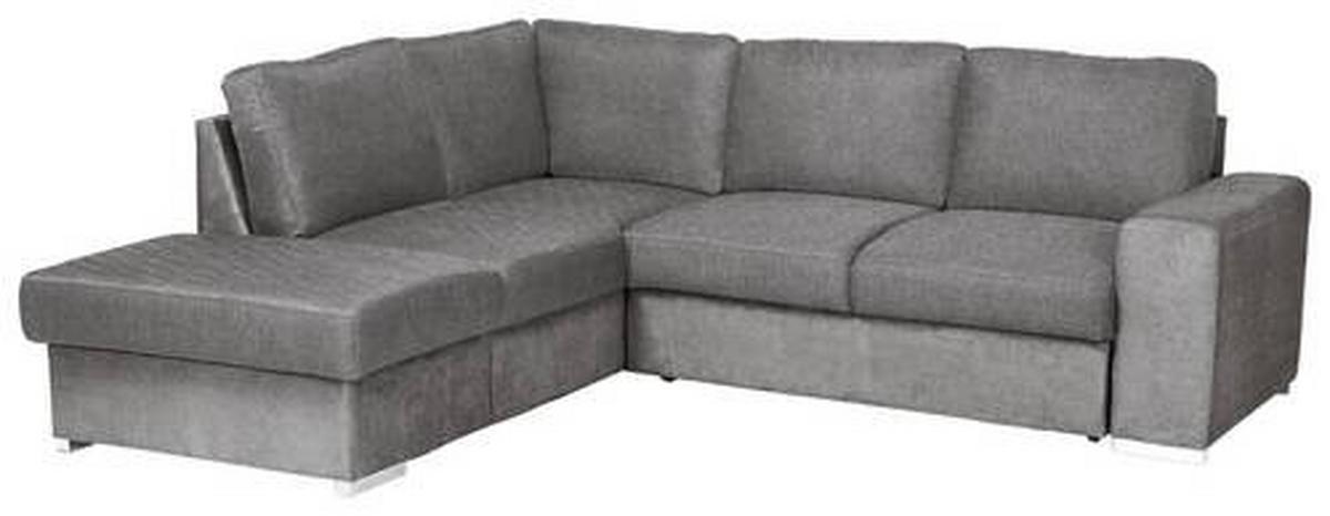 Ecksofa Mit Schlaffunktion Eddi Inkl. Bettkasten Grau - Chromfarben/Grau, KONVENTIONELL, Textil (213/248cm) - MID.YOU