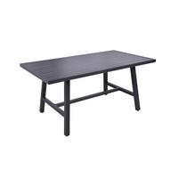 Gartentisch Denia - Schwarz, Basics, Metall (160/89,5/75cm) - Gardenson