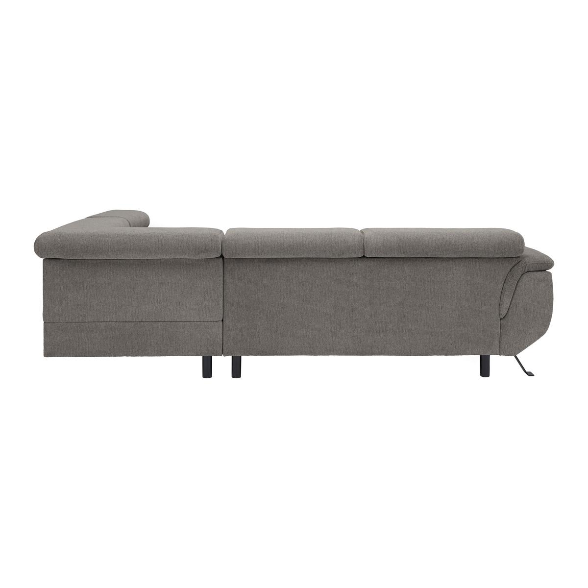 Rohová sedačka RAVEN, pravá, antracitová - čierna/antracitová, Modern, kov/textil (257/76-92/96cm) - Mömax