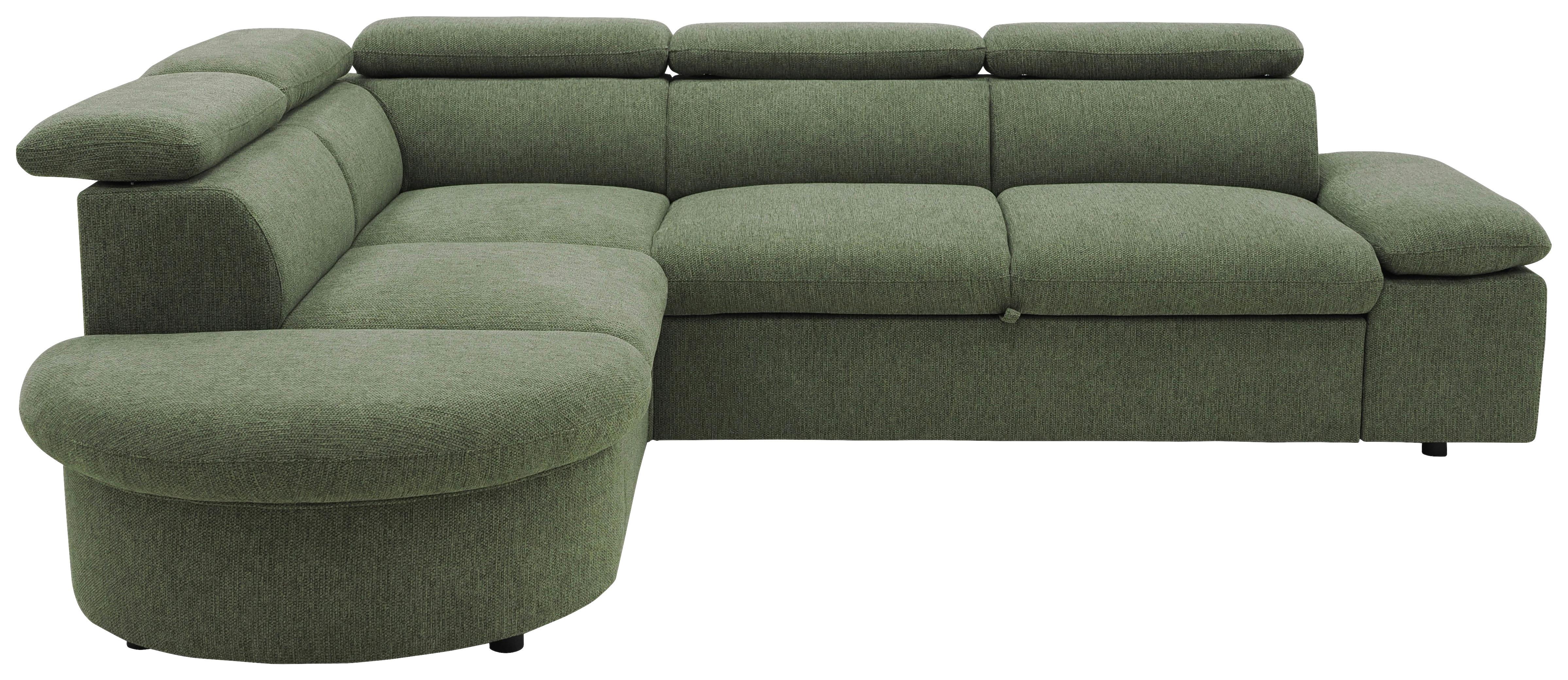 ECKSOFA FIRENZE - Schwarz/Olivgrün, Basics, Textil (219/265cm) - MID.YOU