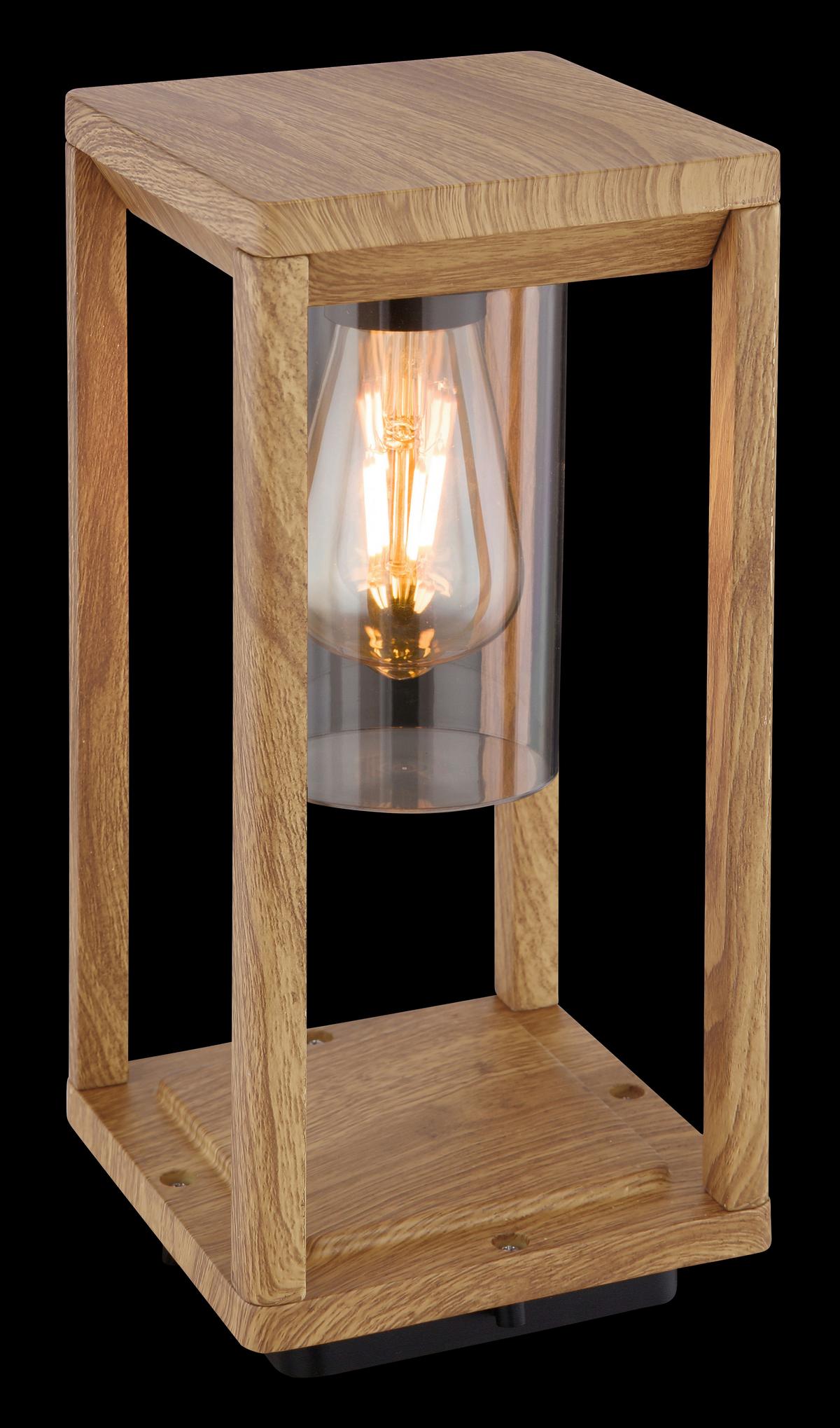 Außenleuchte Candela 1x 15 W E27 - Klar/Naturfarben, Basics, Kunststoff/Metall (15/15/35cm) - Globo