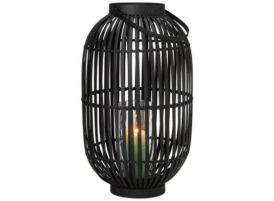 Lampáš Palma - čierna, drevo/sklo (30/50cm) - Mömax modern living Lampáš Palma - čierna, drevo/sklo (30/50cm) - Mömax modern living