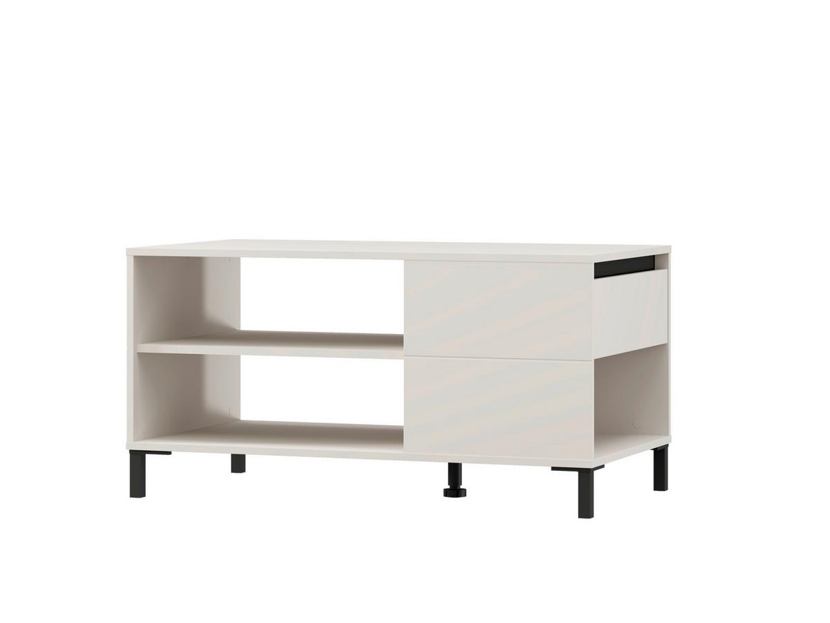 Dohányzóasztal Marron 101/52cm - kasmírszínű/fekete, Modern, műanyag/faalapú anyag (101/52/54,5cm)