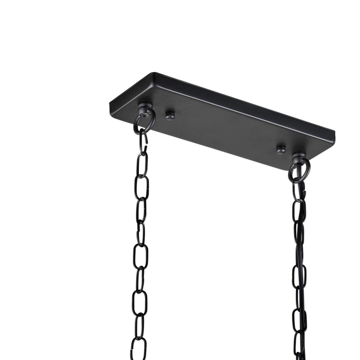 Hängeleuchte Fishnet H: 150 Cm 4-Flammig, Höhenverstellbar - Schwarz, LIFESTYLE, Metall (91/30/150cm)