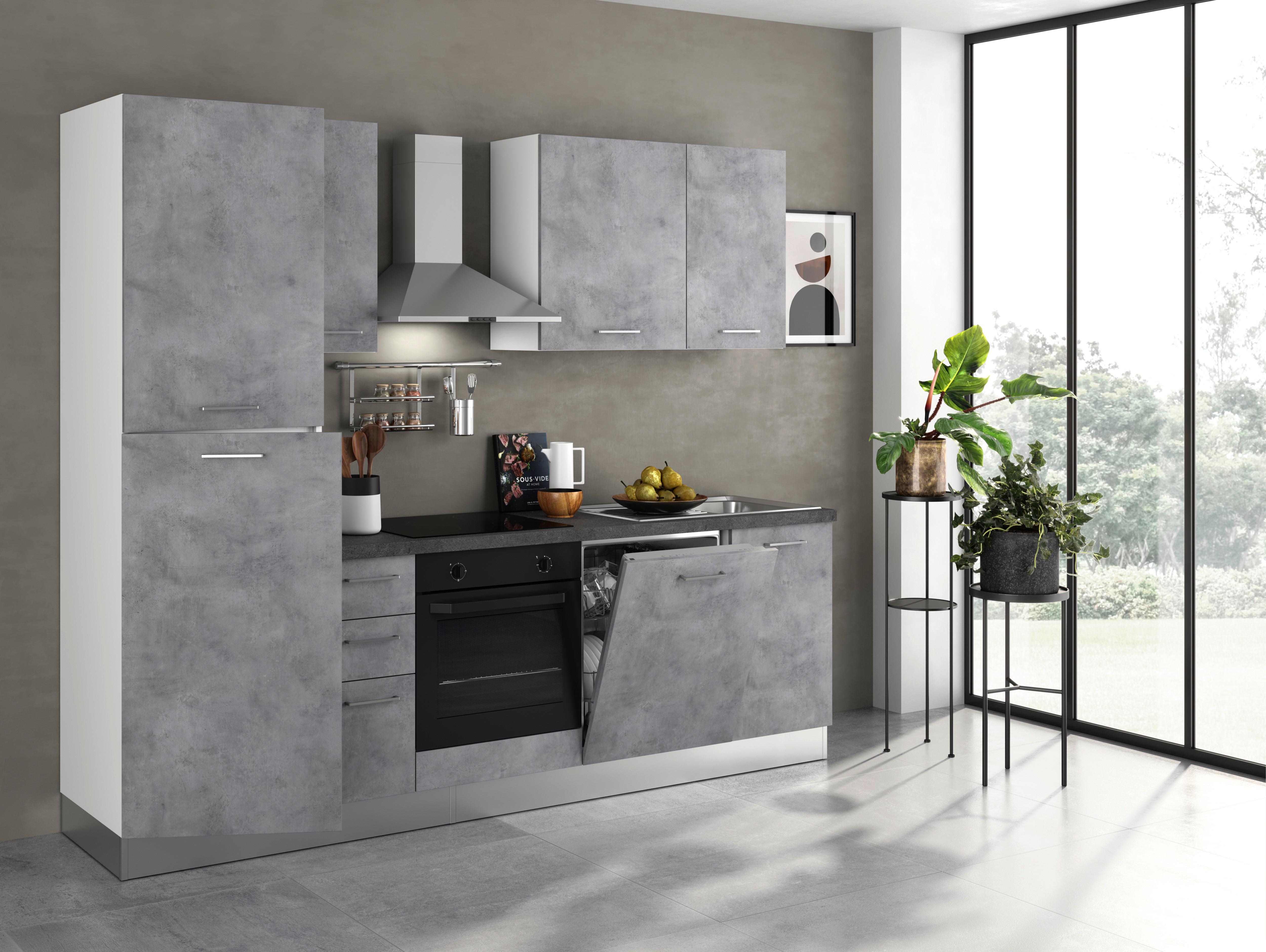 Kühlschrank Gardena B: 255 cm Grau - MODERN (255cm) - MID.YOU