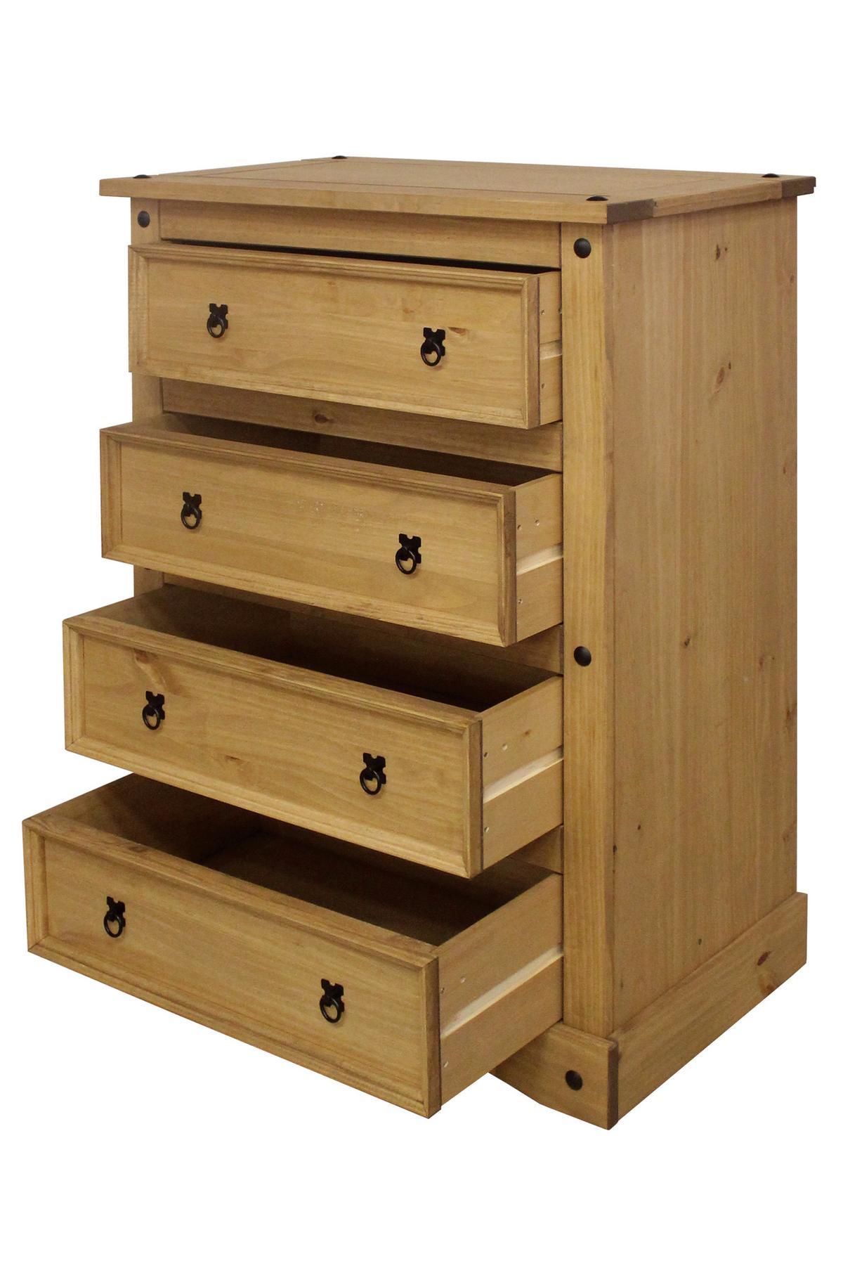 Kommode Honigfarben B: 90cm - Honig, Natur, Holz (90/122/48cm) - Livetastic