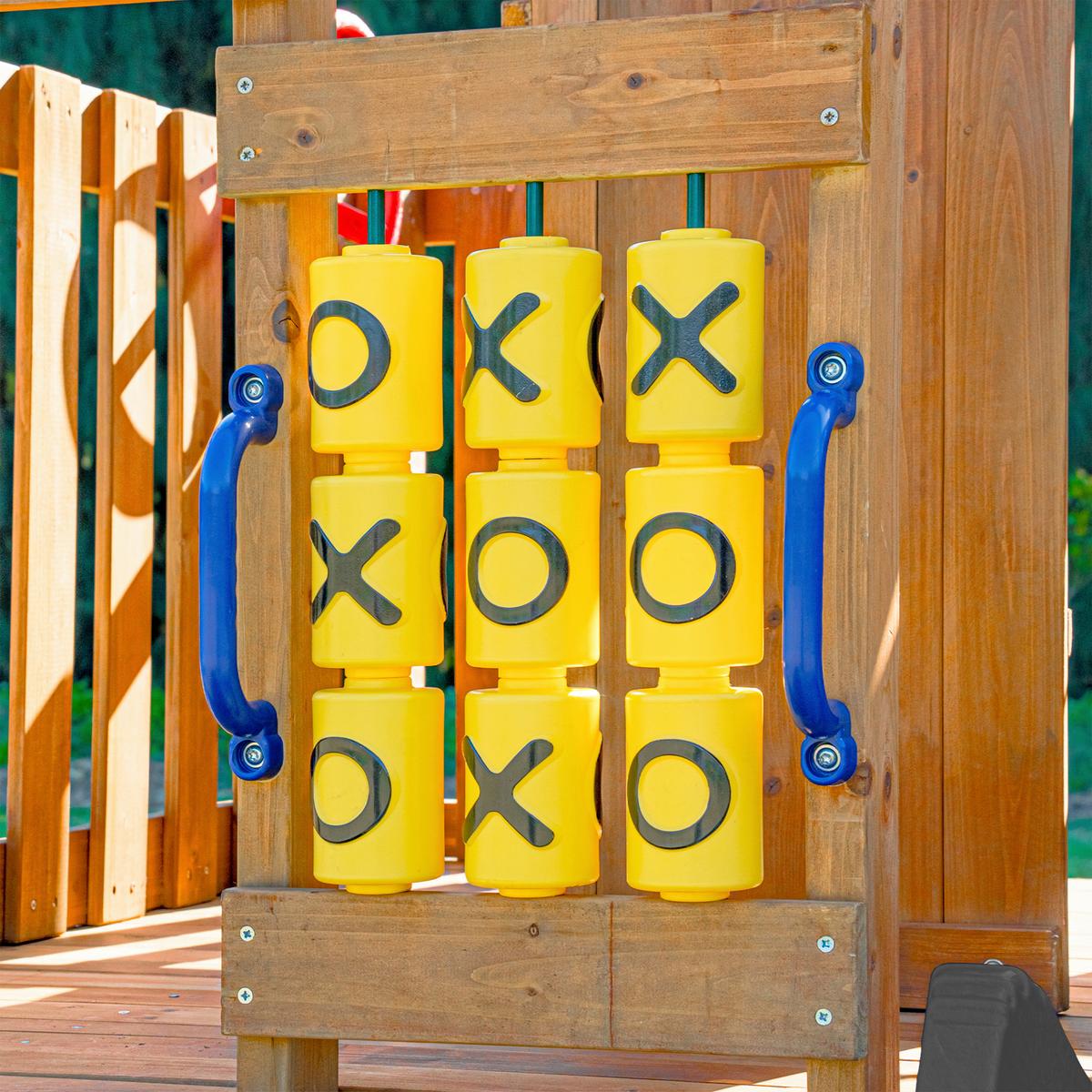 Spielturm mit Rutsche Grau - Anthrazit/Braun, Basics, Holz/Kunststoff (435/410/305cm) - Ambia Garden