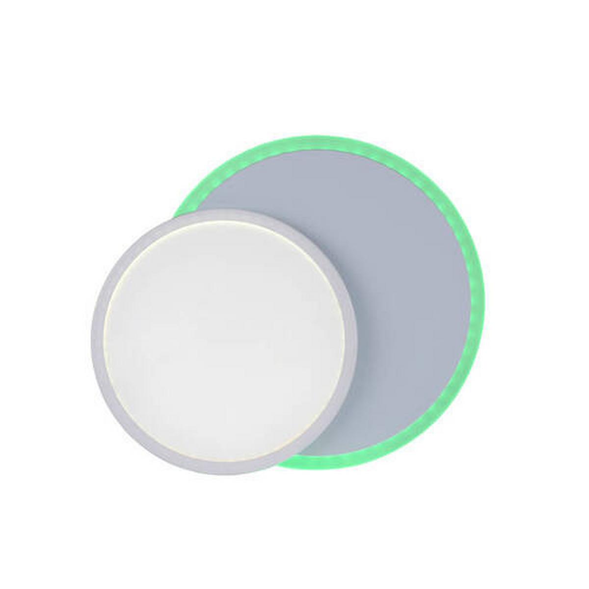 LED-Deckenleuchte Arenda L: 45 cm dimmbar mit Farbwechsler - Weiß, Design, Kunststoff/Metall (45/33/7,5cm)