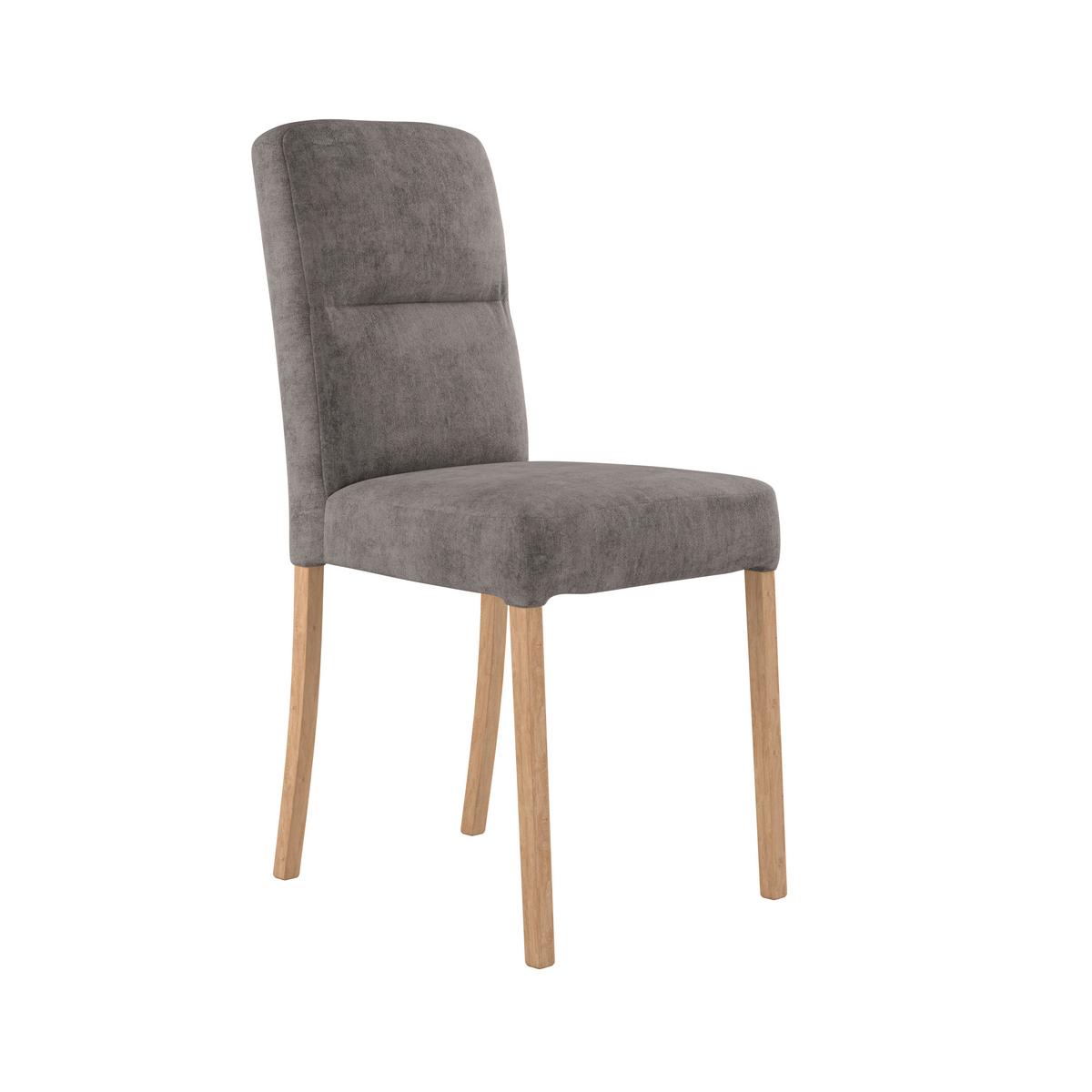 Vierfußstuhl Emma Ii Webstoff Grau, B: 43 Cm - Eichefarben/Grau, KONVENTIONELL, Holz/Textil (43/91/58cm)