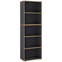 REGÁL NA DOKUMENTY SALIA B60 - černá/antracitová, Design, kompozitní dřevo/plast (60/183/33cm) - P & B