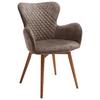 Armlehnstuhl Sarander - Eichefarben/Cappuccino, Natur, Holz/Textil (62/87/65cm) - MID.YOU