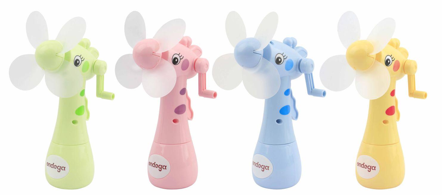Handventilator Dominik - Blau/Pink, KONVENTIONELL, Kunststoff (10/19cm) - Ondega
