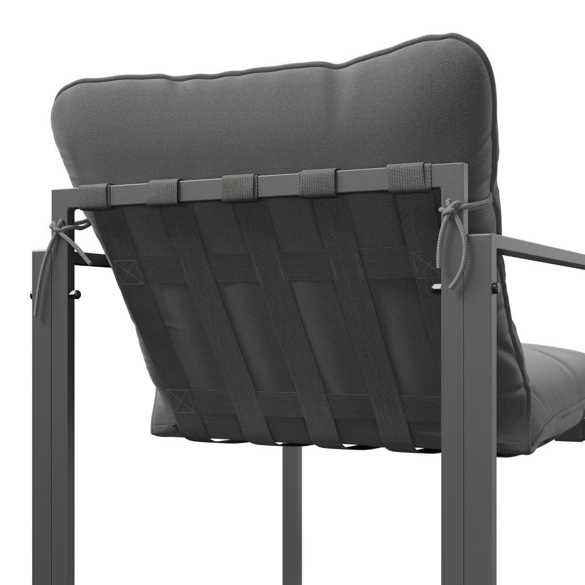 Loungegarnitur Göteborg *ph* - Dunkelgrau/Schwarz, MODERN, Glas/Textil (114/67/70cm) - Beldano