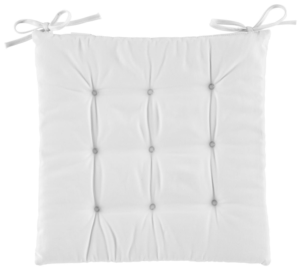 PODUŠKA NA SEDENIE Lola, 40/40/4cm, sivobiela - prírodná farba, Konventionell (40/40/4cm) - Mömax