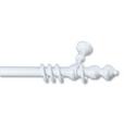 Rundstangengarnitur Benno Weiß L: 220 cm Kürzbar - Weiß, KONVENTIONELL, Kunststoff/Metall (220cm) - Ondega