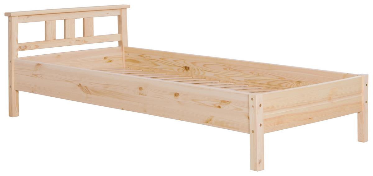Massivholzbett 90x200 Merci Kiefer Natur - Kieferfarben, KONVENTIONELL, Holz (90/200cm) - MID.YOU