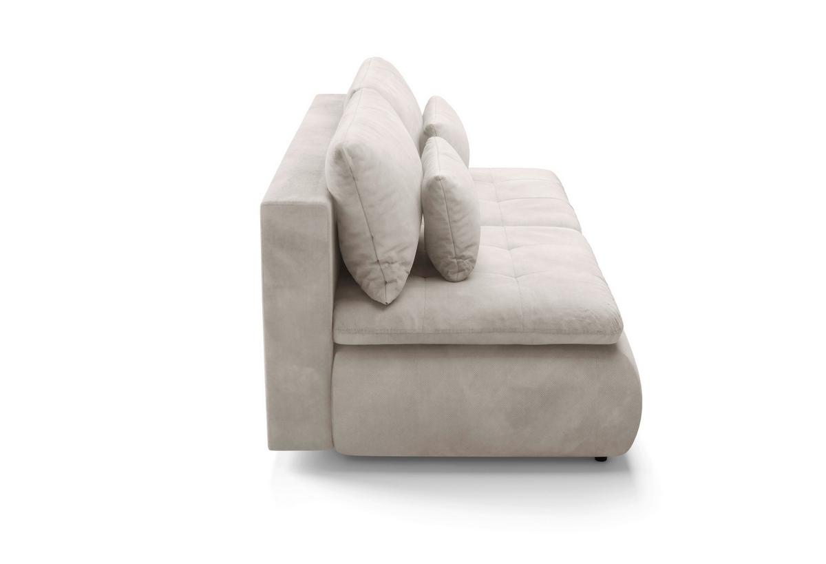 Schlafsofa Mystic Creme B: 220cm - Creme/Schwarz, Design, Textil (220/94/114cm) - Livetastic