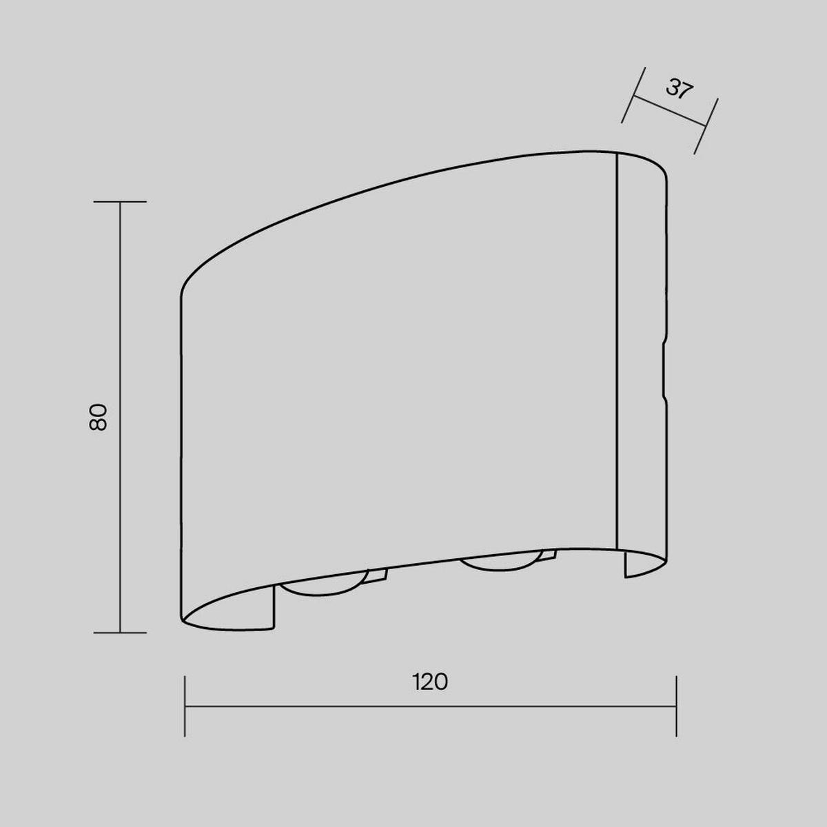 Außenleuchte Strato - Schwarz, MODERN, Metall (12/3,7/8cm) - MAYTONI