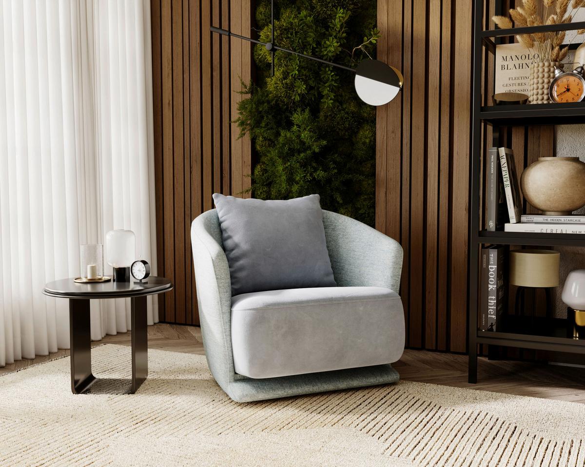 Wish Mintgrün B: 83 Cm - Schwarz/Mintgrün, Design, Textil (83/80/75cm) - Livetastic