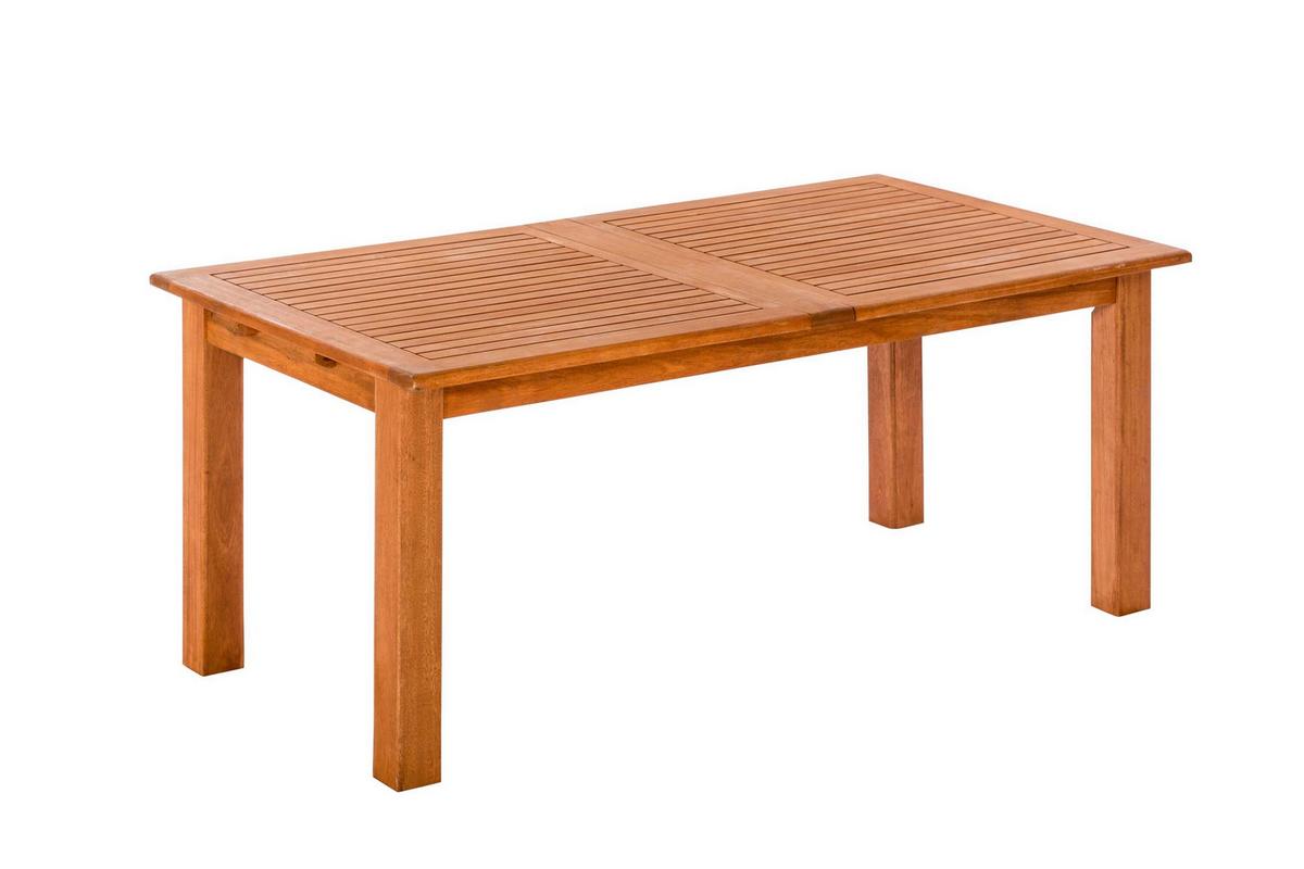 Gartentischgruppe Maracaibo 7 -teilig. Naturfarben - Eukalyptusholzfarben, KONVENTIONELL, Holz - Gardenson