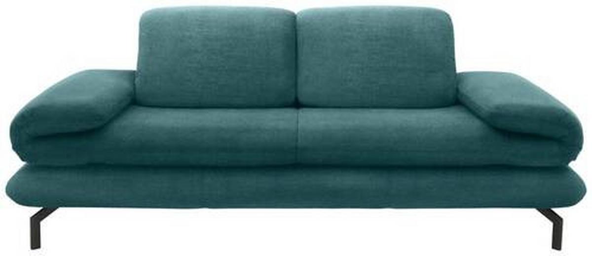 2,5-sitzer-sofa Looks Xiii Petrol - Petrol/Schwarz, Design, Textil (224 (284)/83 (110)/98cm) - LOOKS by W.Joop