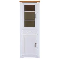 Vitrine Maluno - Eichefarben/Weiß, MODERN, Holz (68/193/41cm) - Livetastic