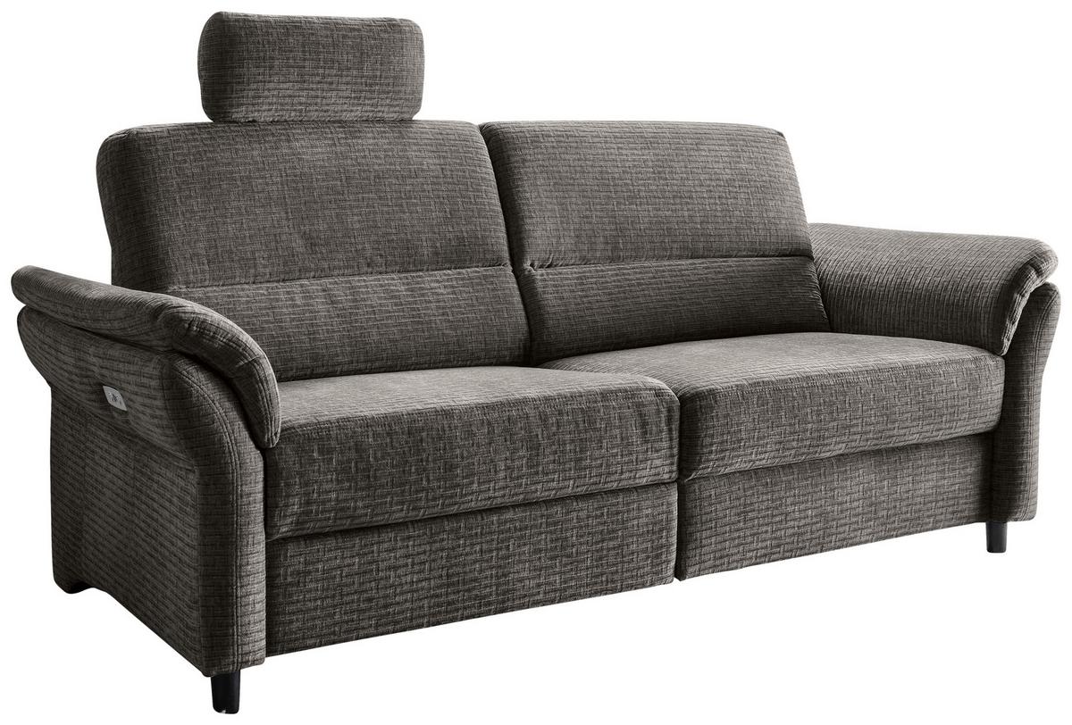 3-Sitzer-Sofa Cavoli, Graubraun L B: 192 cm - Graubraun/Schwarz, MODERN, Textil (192/90/89cm) - Livetastic