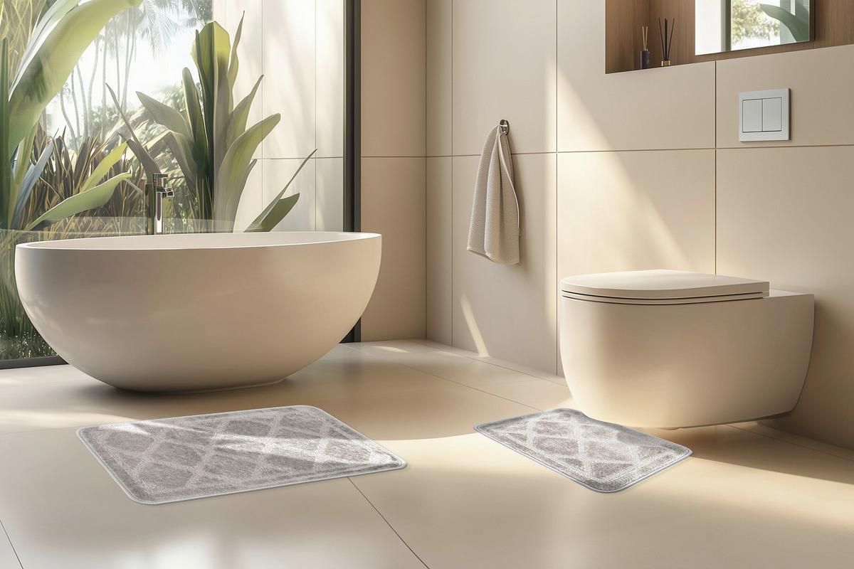 SADA KÚPEĽŇOVÝCH PREDLOŽIEK LAGOON 125 SILBER  2ER-SET - Basics (50/80cm) - Kayoom