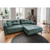 Ecksofa Restato, Blau S: 246x177 cm - Blau/Schwarz, MODERN, Textil (246/177cm) - MID.YOU